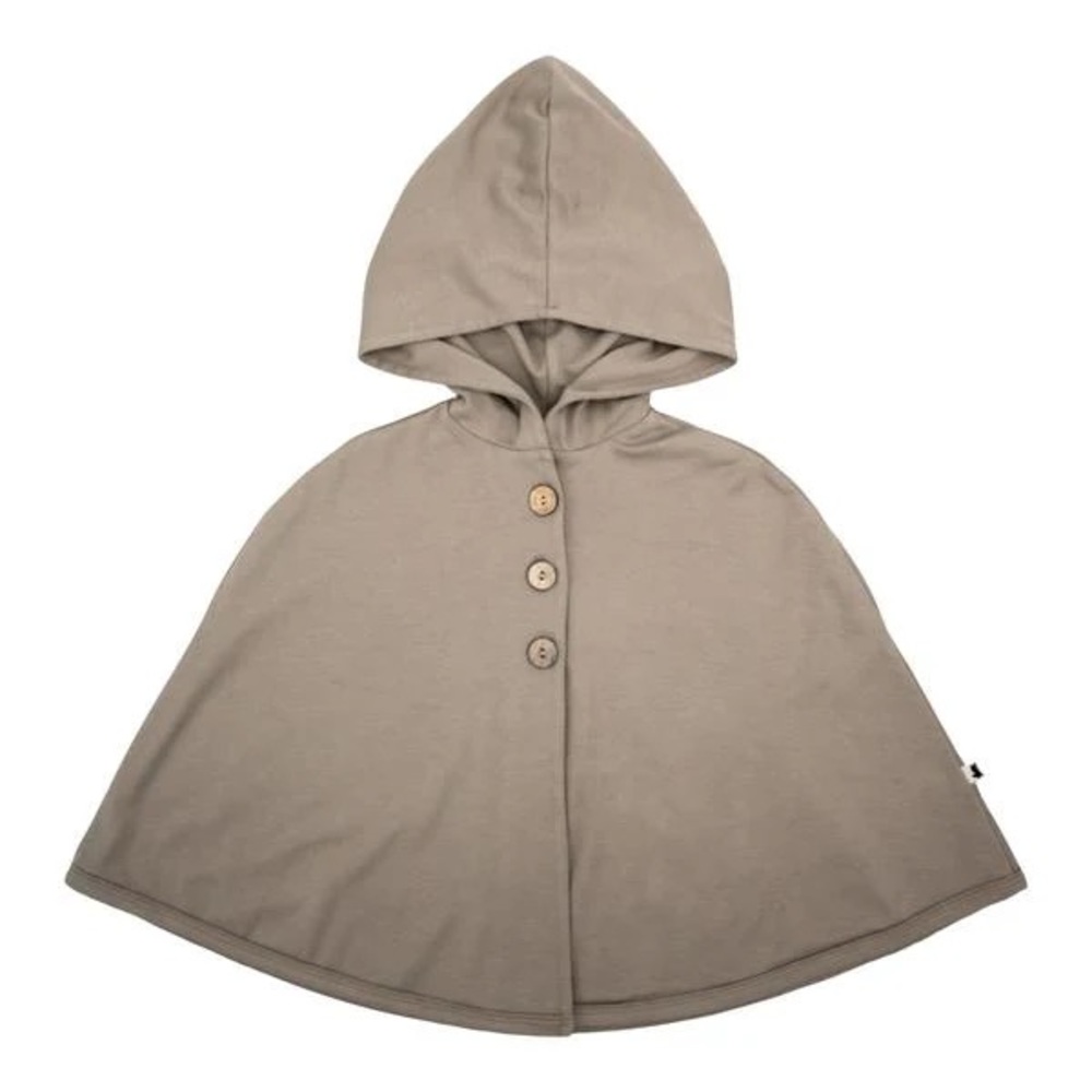 Little & Lively bamboo 5/6T grey poncho EUC